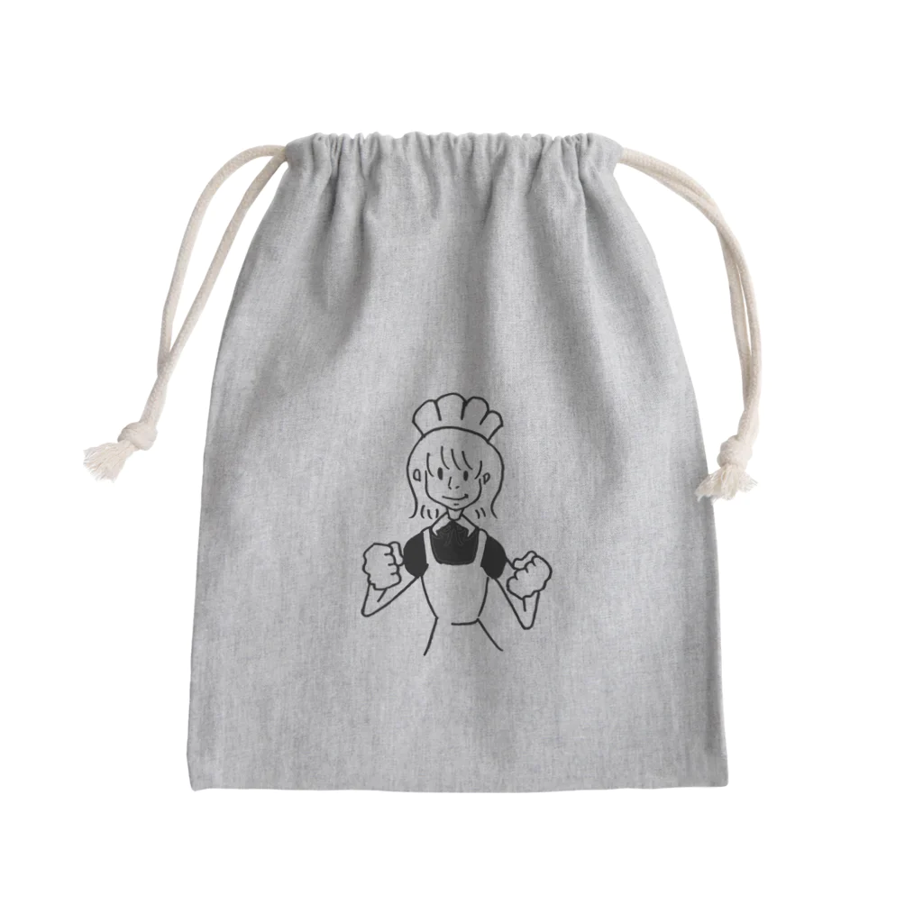 深夜サイクルのメイドどどど Mini Drawstring Bag