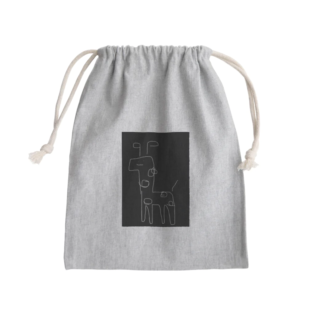 めあのゆるいきりん Mini Drawstring Bag