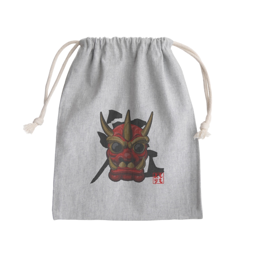 ももよりの餅割鬼面 Mini Drawstring Bag