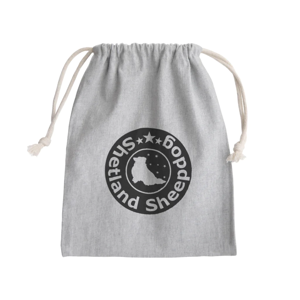 こてつ日誌のお座りシェルティ【ロゴ風】 Mini Drawstring Bag