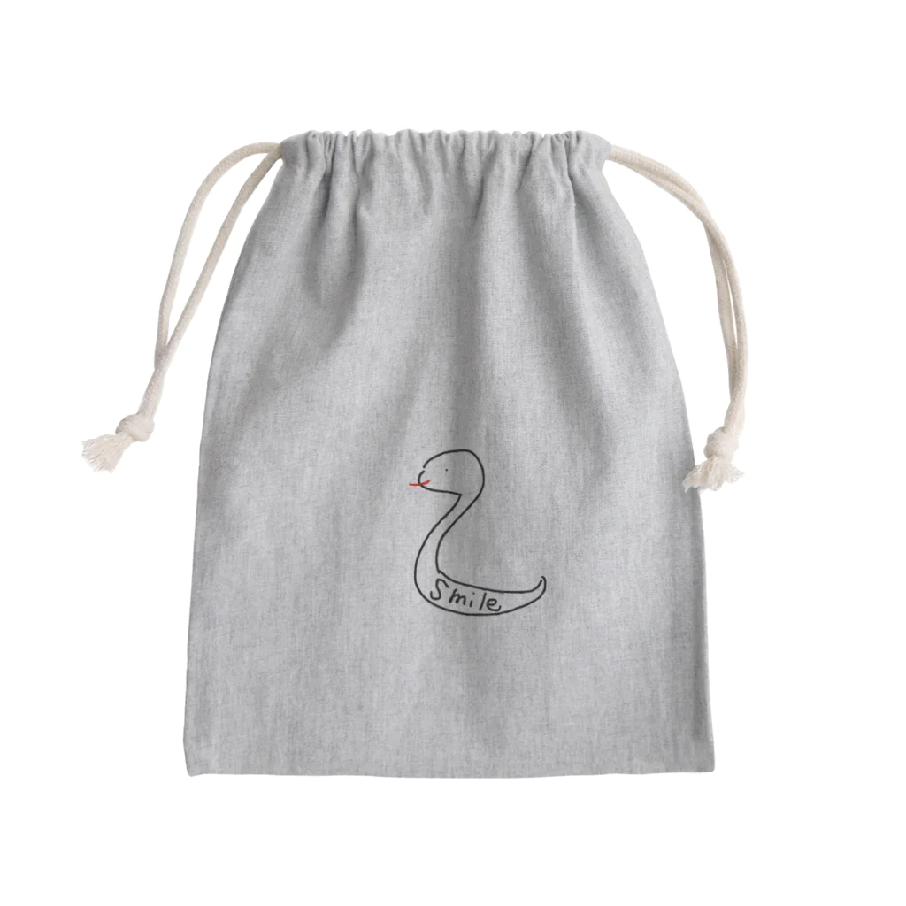 ひじきかんぱにーのスマイルへビクン Mini Drawstring Bag