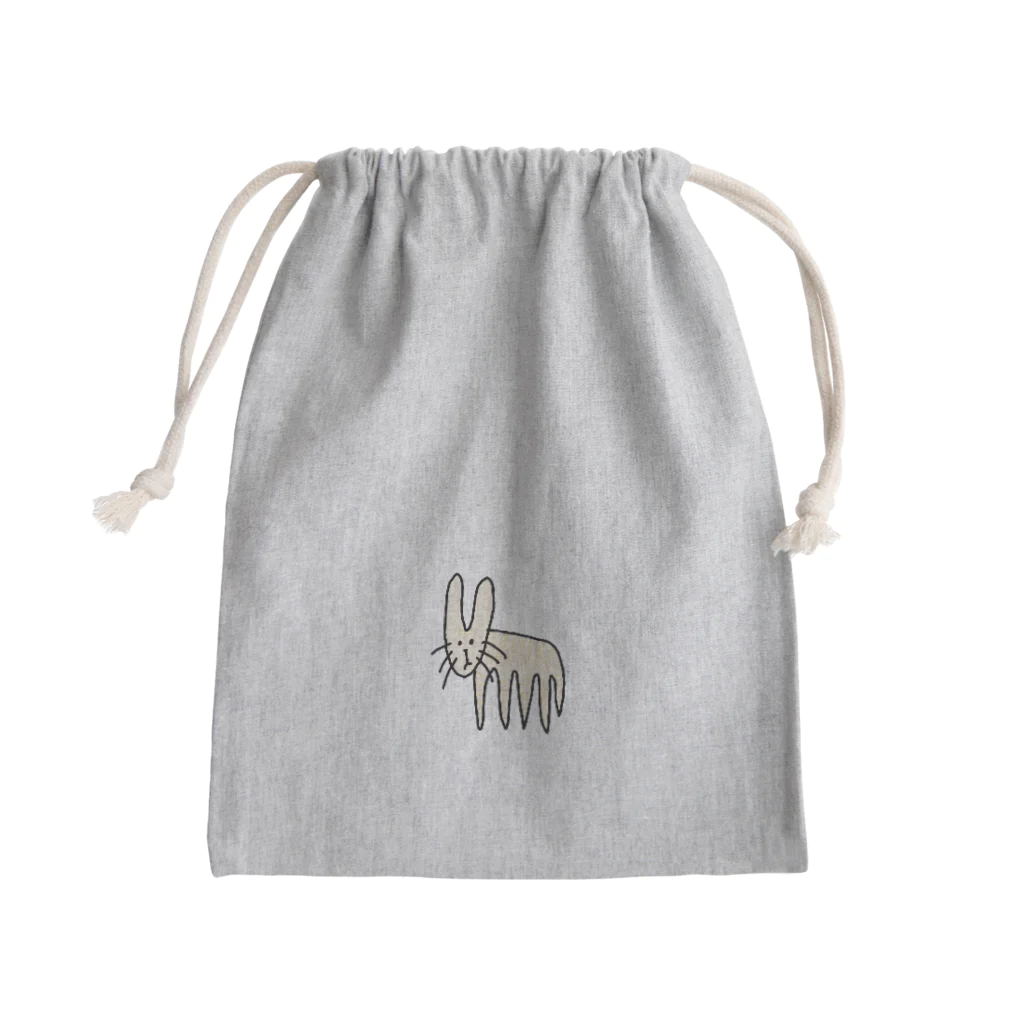 tamago_nekoのたまごねこ(白) Mini Drawstring Bag