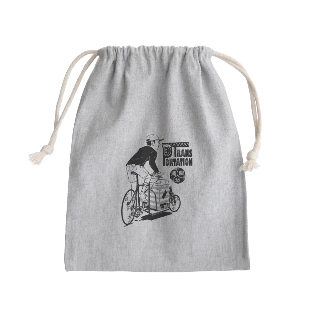 nidan-illustrationの"TRANSPORTATION" Mini Drawstring Bag