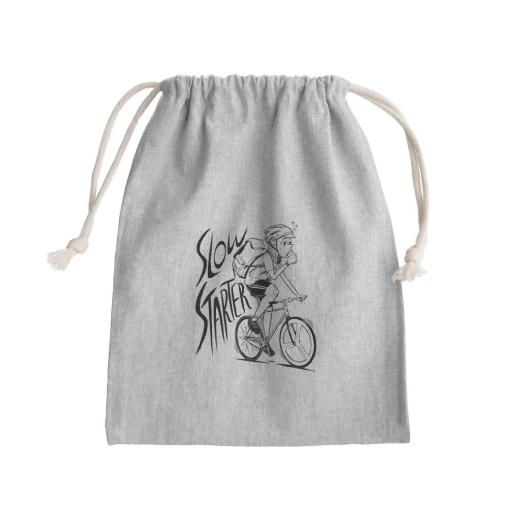 nidan-illustrationの"SLOW STARTER" Mini Drawstring Bag