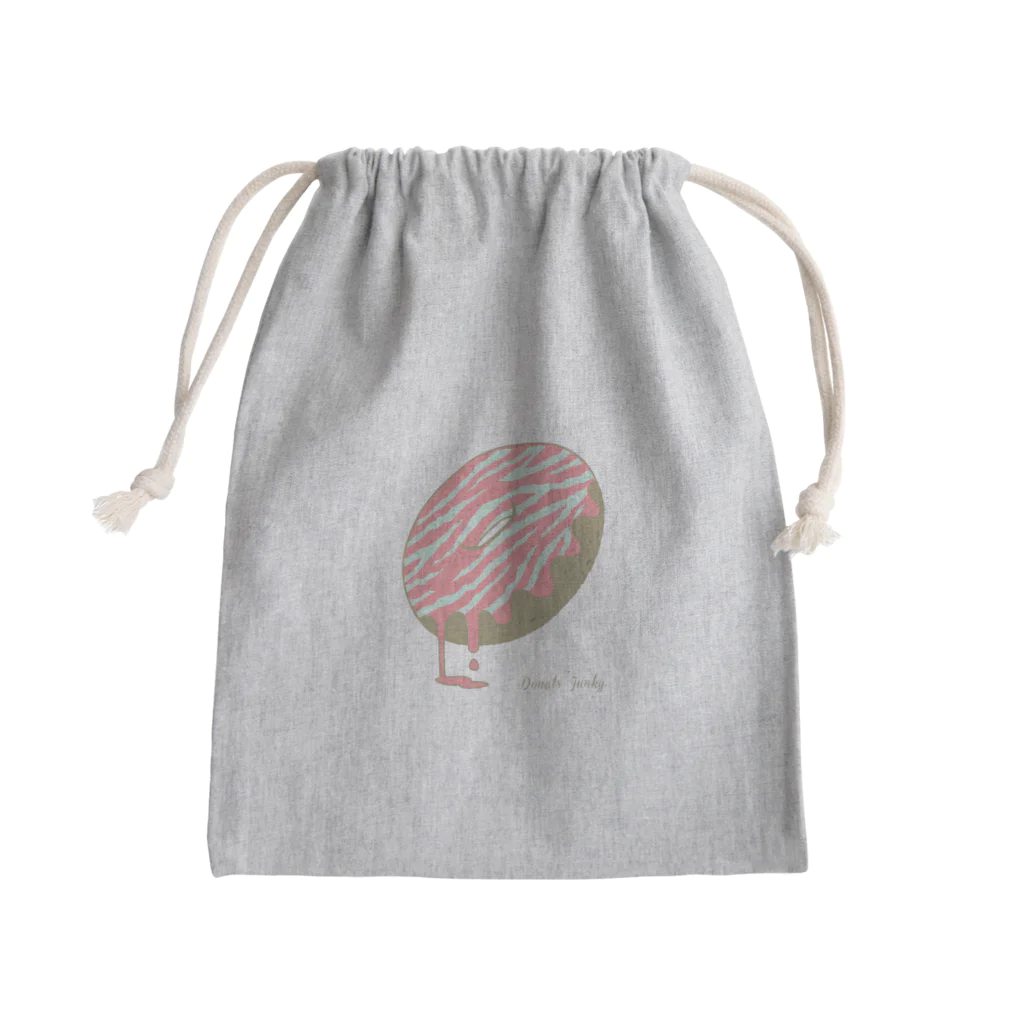 Sweet-Tのトラ柄ドーナツジャンキー Mini Drawstring Bag