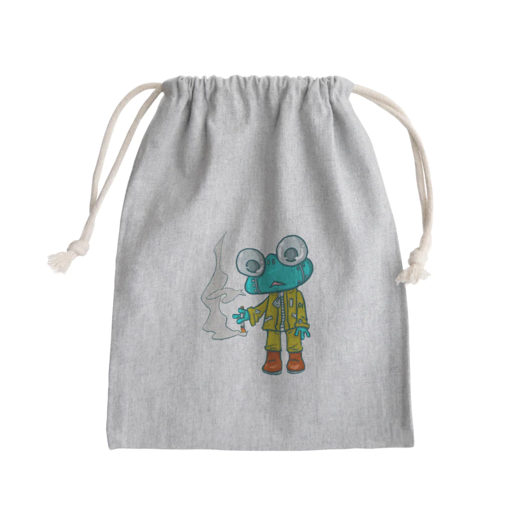タニユミの泣きそうなカエル Mini Drawstring Bag