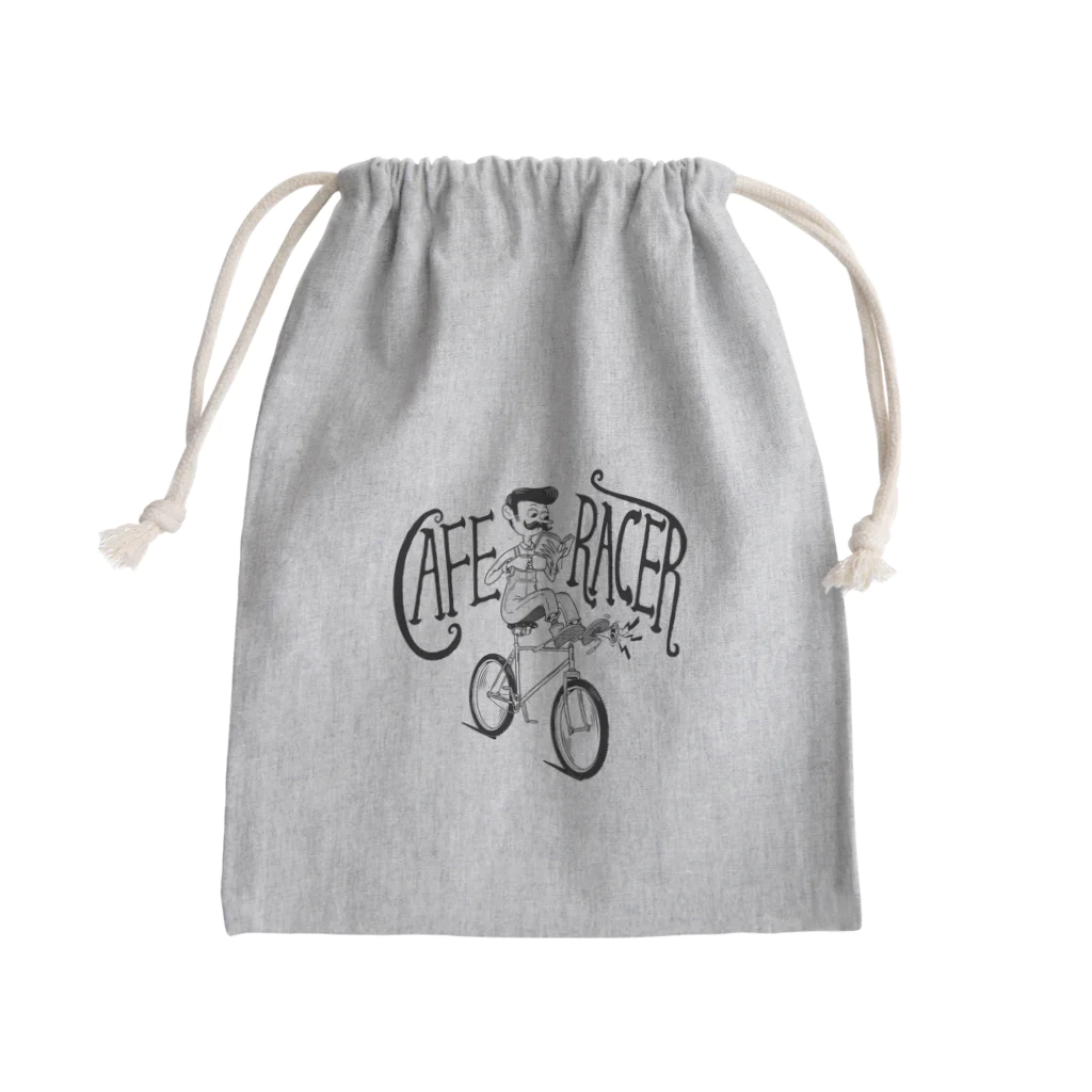 nidan-illustrationの"CAFE RACER" Mini Drawstring Bag