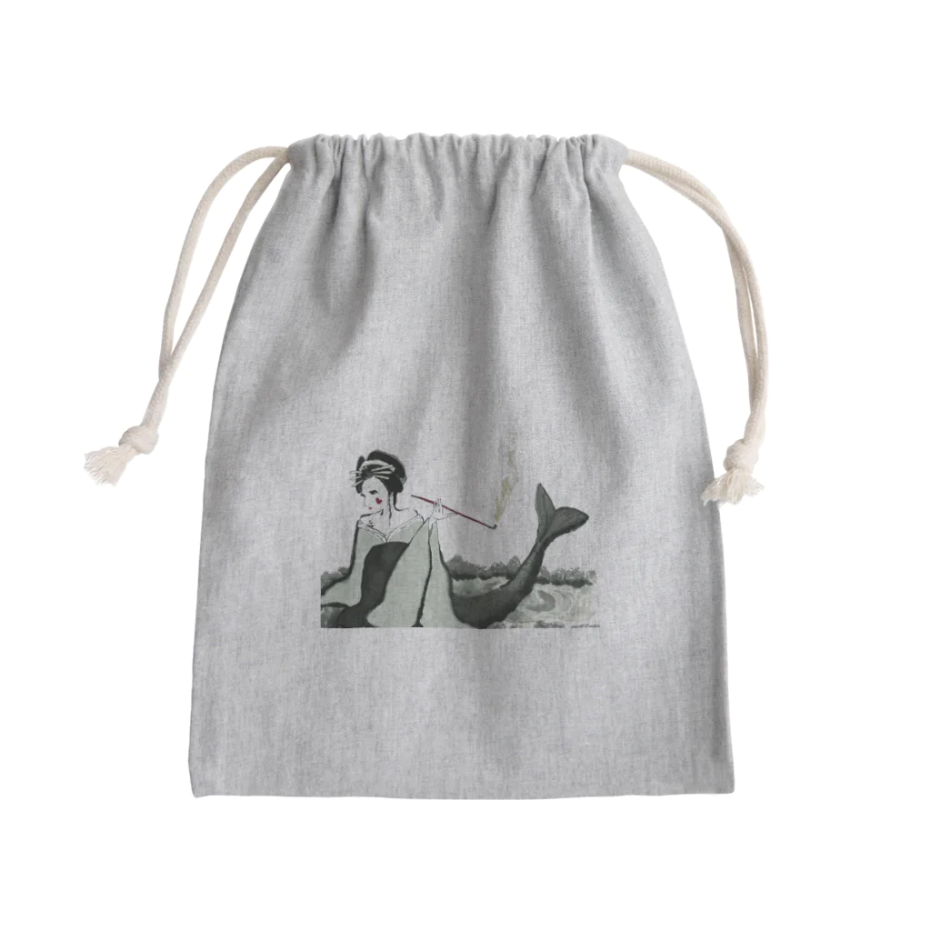 Snow Tailの花魁人魚 Mini Drawstring Bag