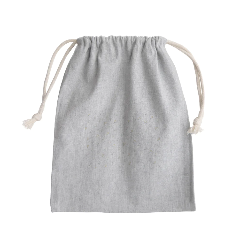 雨でも晴れのお花畑 Mini Drawstring Bag