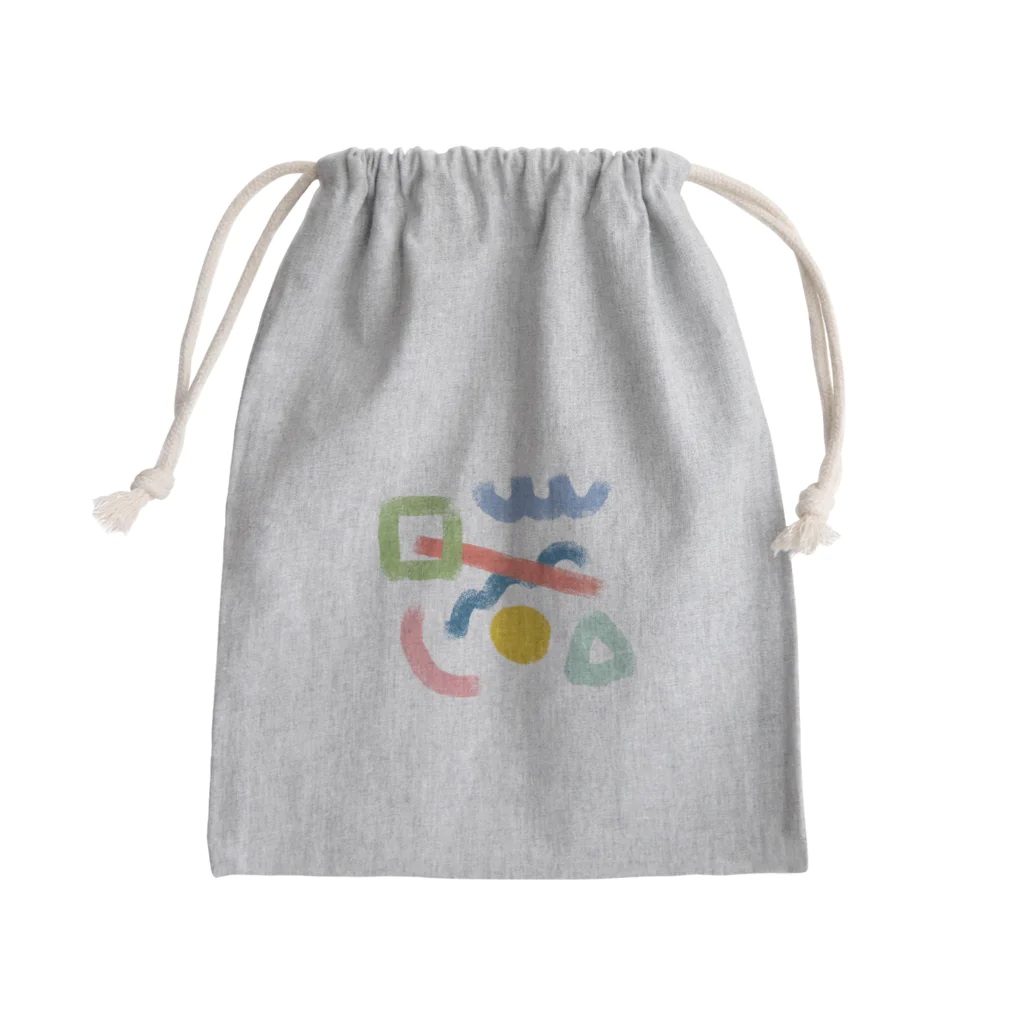 yamanoriの顔のようにもみえる Mini Drawstring Bag