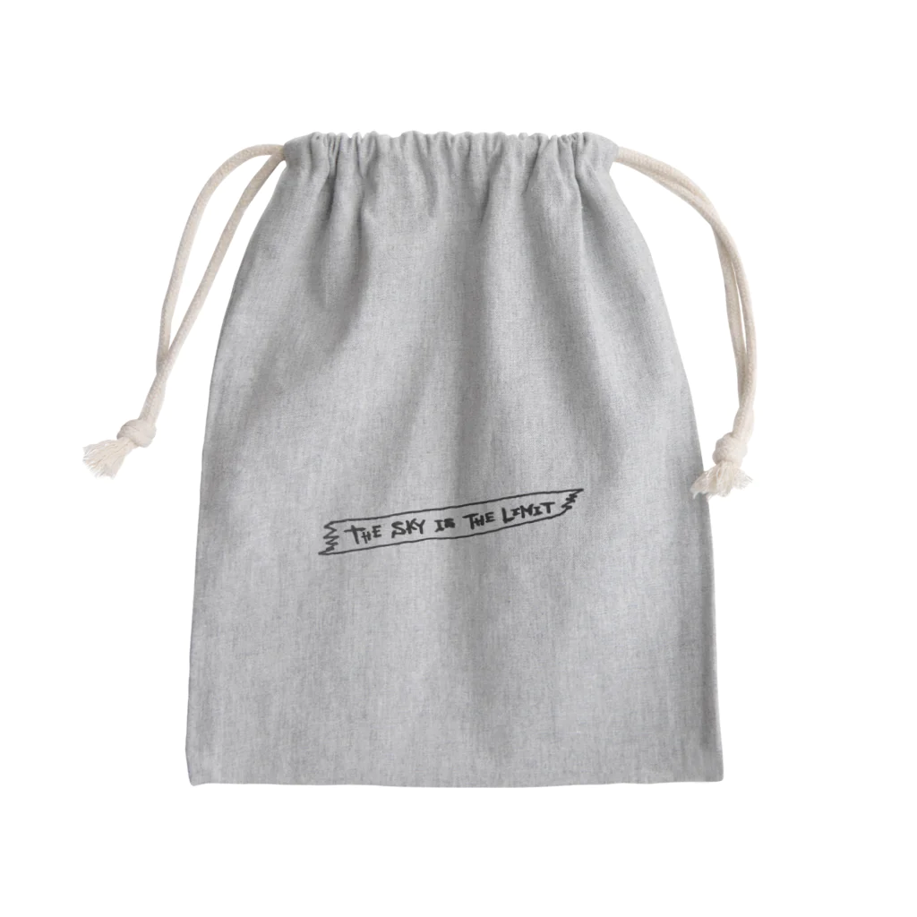 AIC(ｱｲｸ)のTHE SKY IS THE LIMIT.(黒字) Mini Drawstring Bag