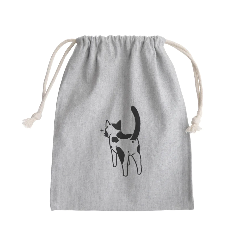 Riotoのねこけつ（ぶち猫） Mini Drawstring Bag