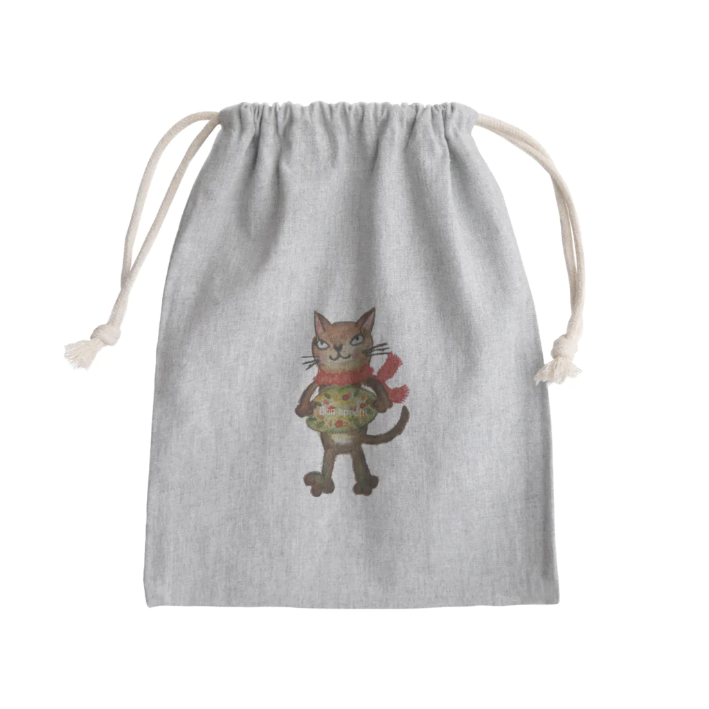 NoenoeMagicのピザニャンコ Mini Drawstring Bag