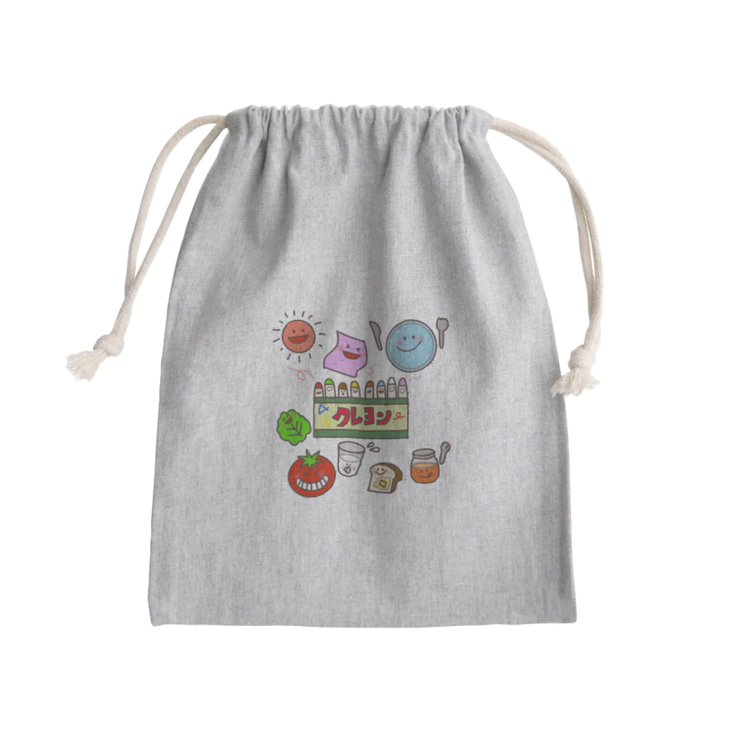 保育士Ｔシャツのおはようクレヨン🖍 Mini Drawstring Bag