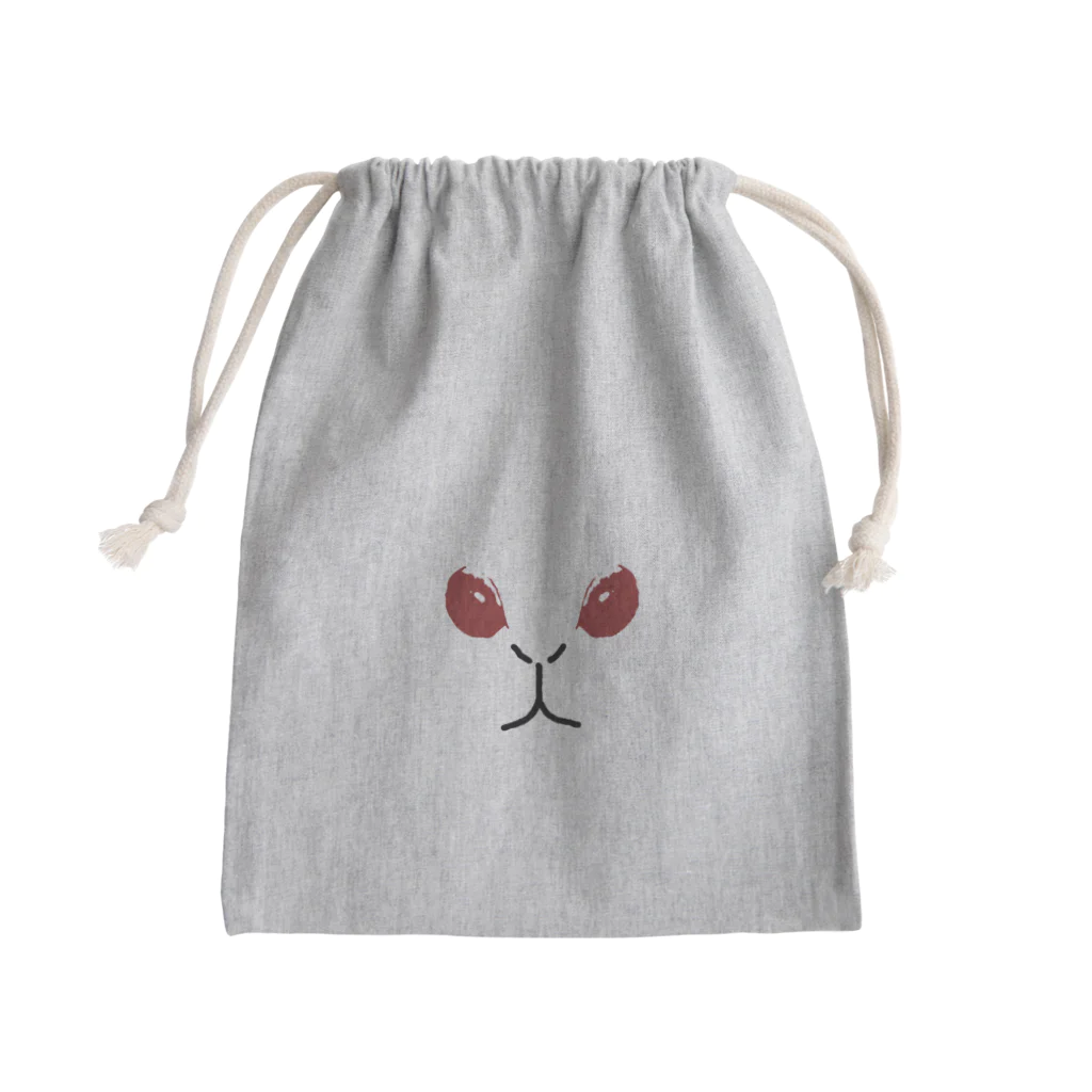 Danke Shoot Coffeeのフクロウサギ（赤目） Mini Drawstring Bag