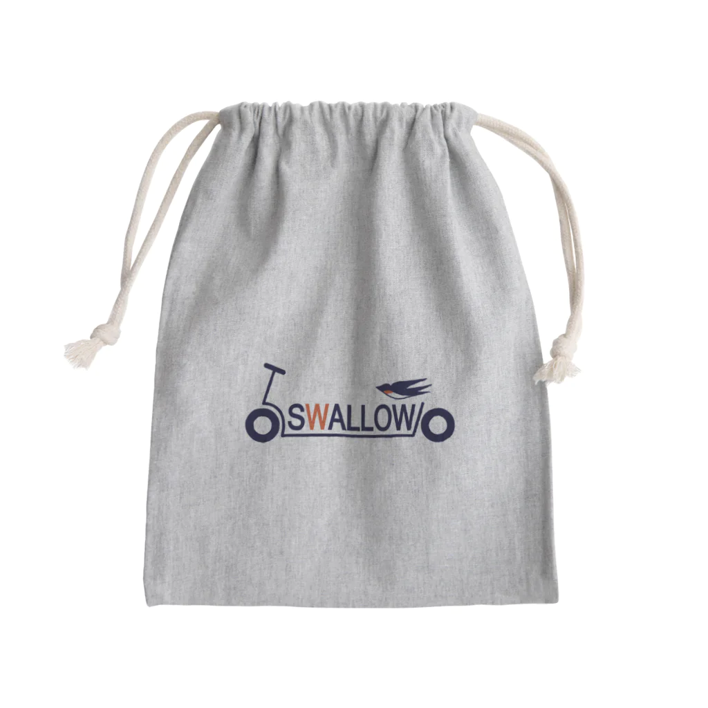 キッズモード某のキックボード風スワローロゴ Mini Drawstring Bag