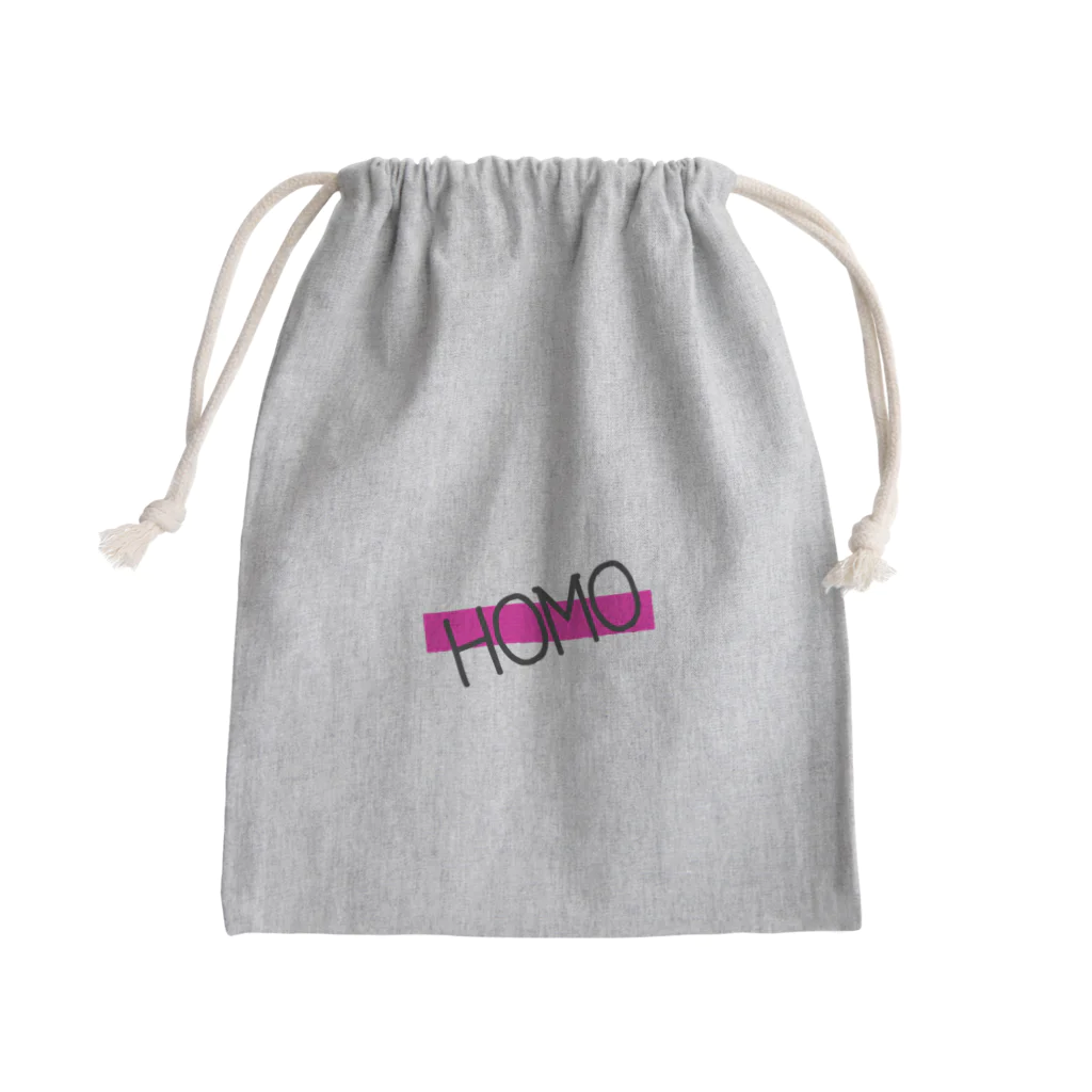 @HOMOのHOMO ブランドロゴ Mini Drawstring Bag