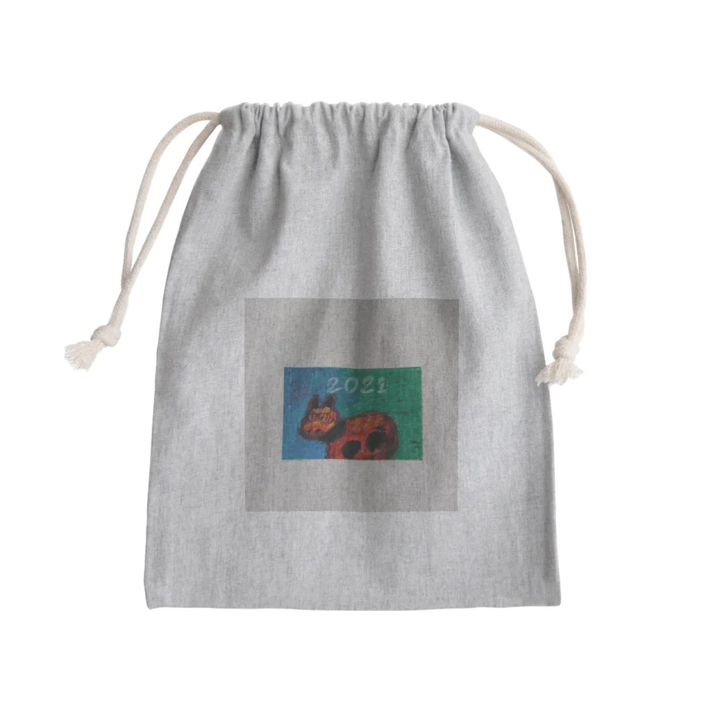 そのだ　めろのクレヨンde赤べこ Mini Drawstring Bag