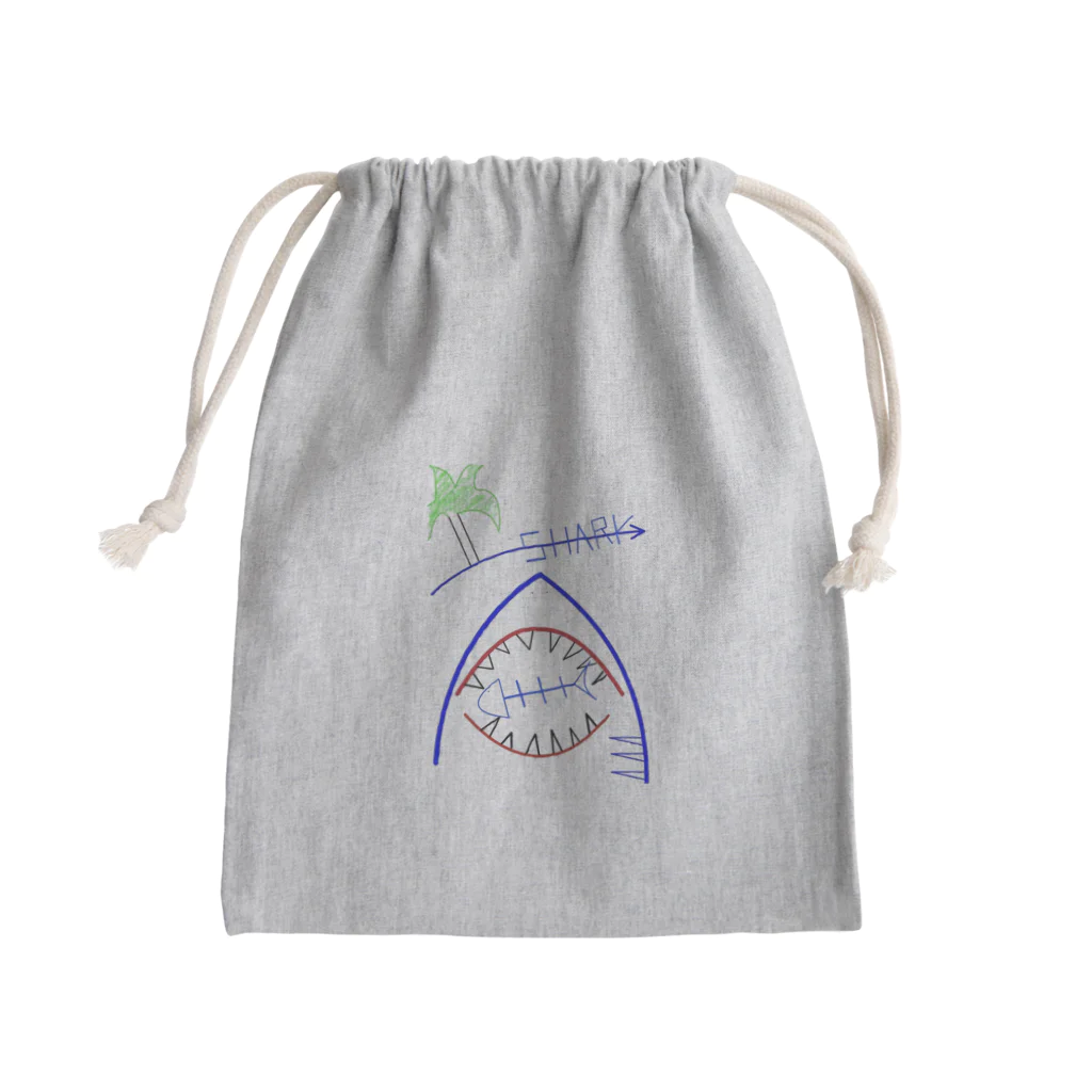 crazyのshark Mini Drawstring Bag