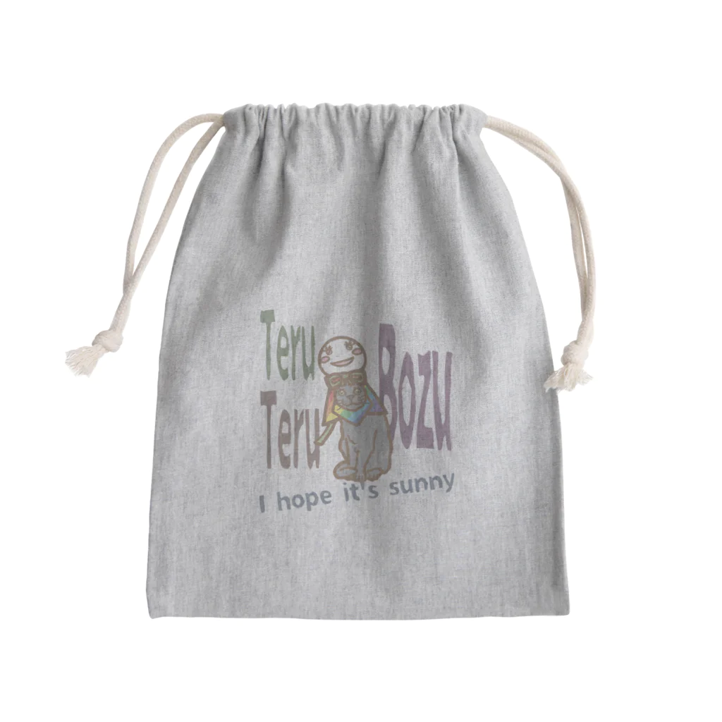 pipippuのてるてる坊主猫ロゴ Mini Drawstring Bag