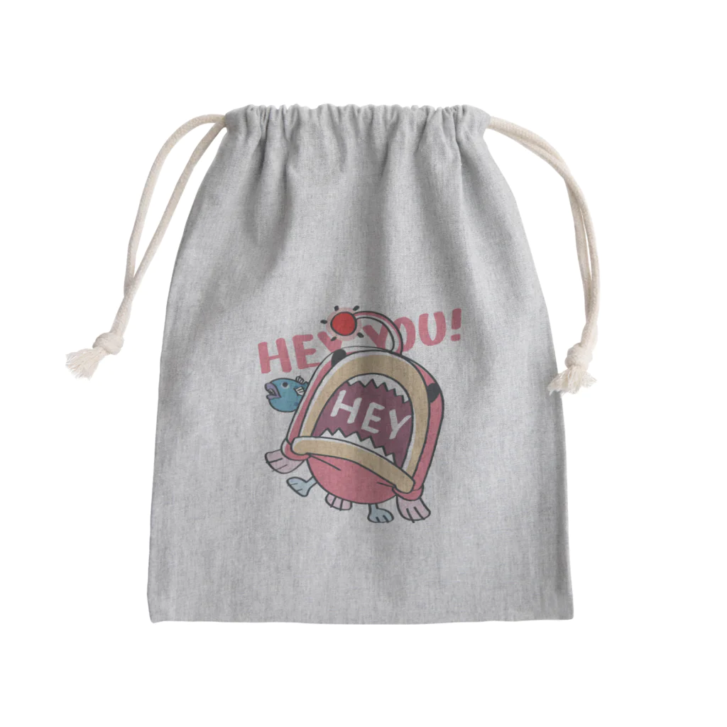 イラスト MONYAAT のHEY YOU!*釣れたかもA* Mini Drawstring Bag