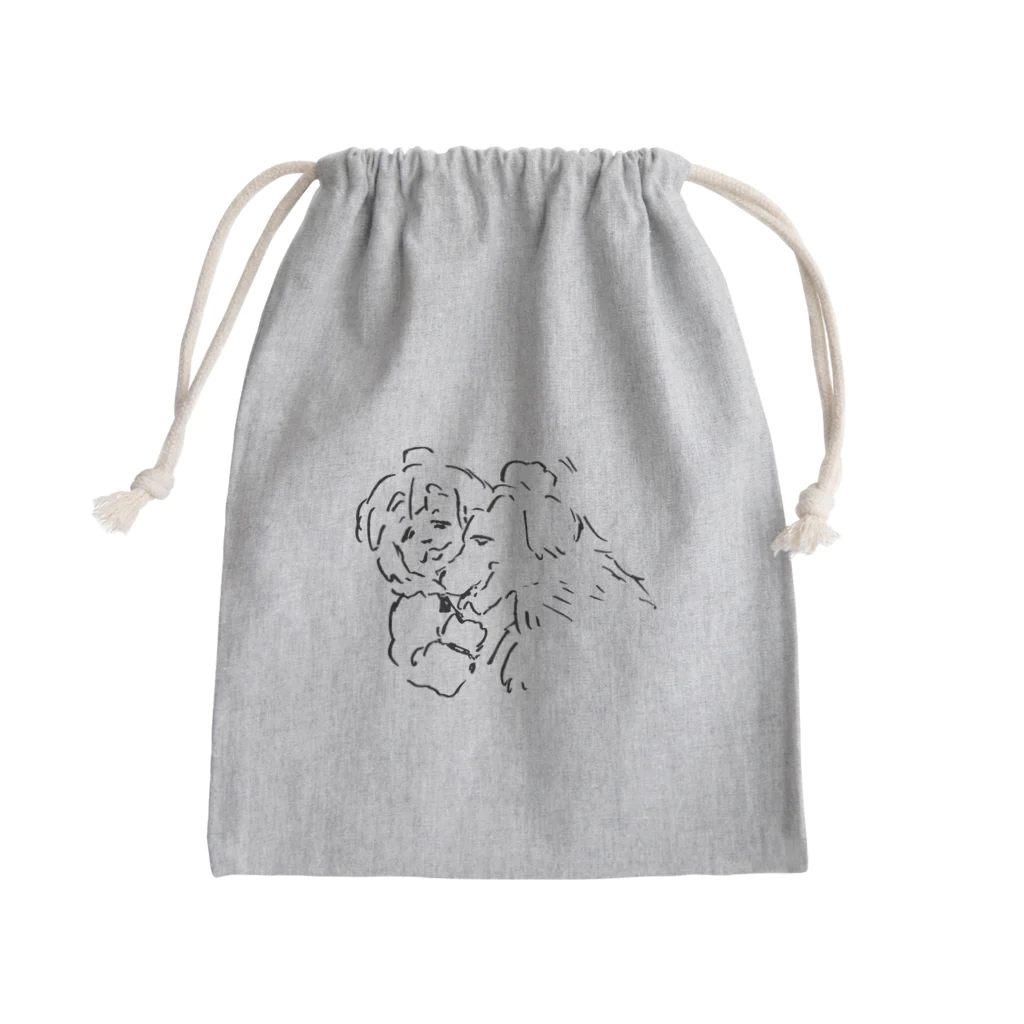 茶斗の気まぐれ商店のゴールデンレトリバーとわたし Mini Drawstring Bag