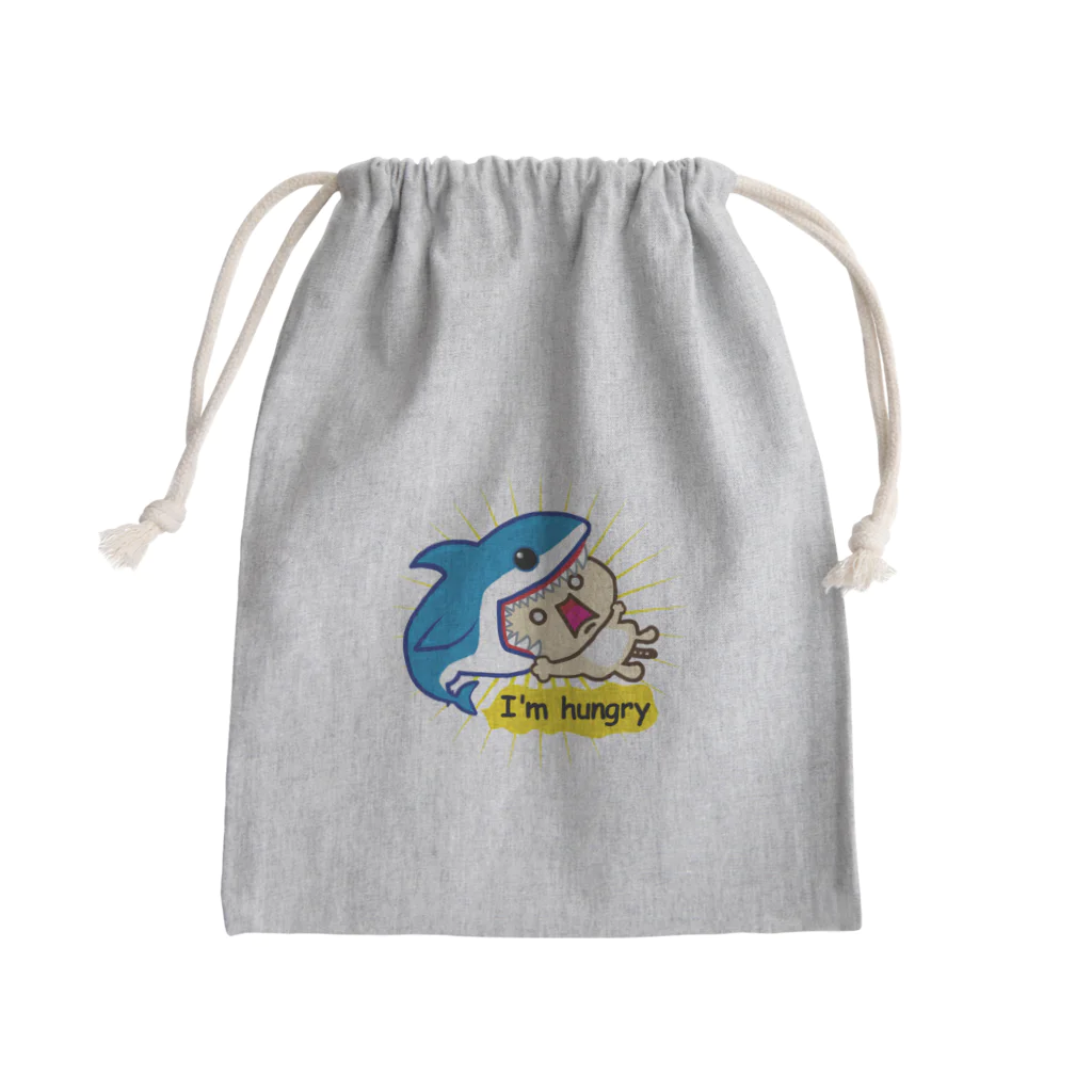 にゃんだミケコの腹ぺこ鮫 Mini Drawstring Bag