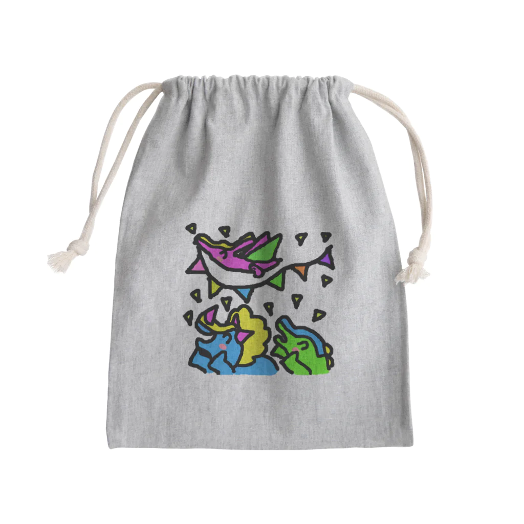 erichandmade × eric_joy_の恐竜サンバ Mini Drawstring Bag