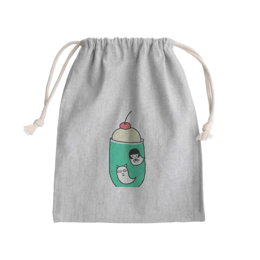 オバケユウタンSHOPのしゅわしゅわクリームソーダ Mini Drawstring Bag