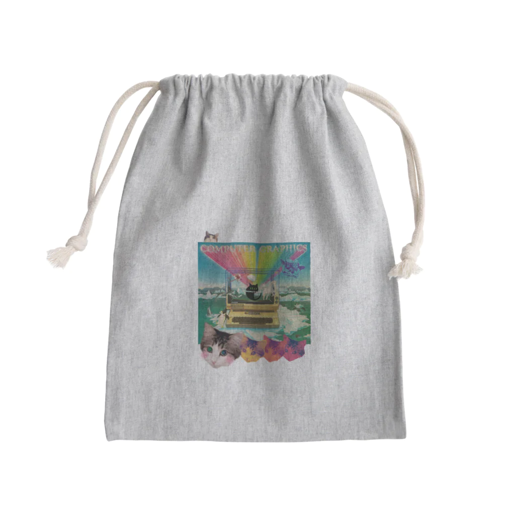 𝙈𝙊𝙈𝙊'𝙨 𝙎𝙝𝙤𝙥のcomputer graphics Mini Drawstring Bag