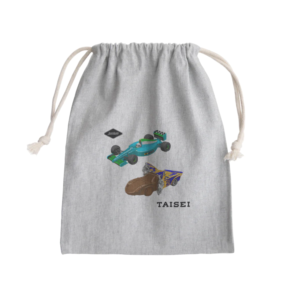 tree treeのRacing cars_name Mini Drawstring Bag