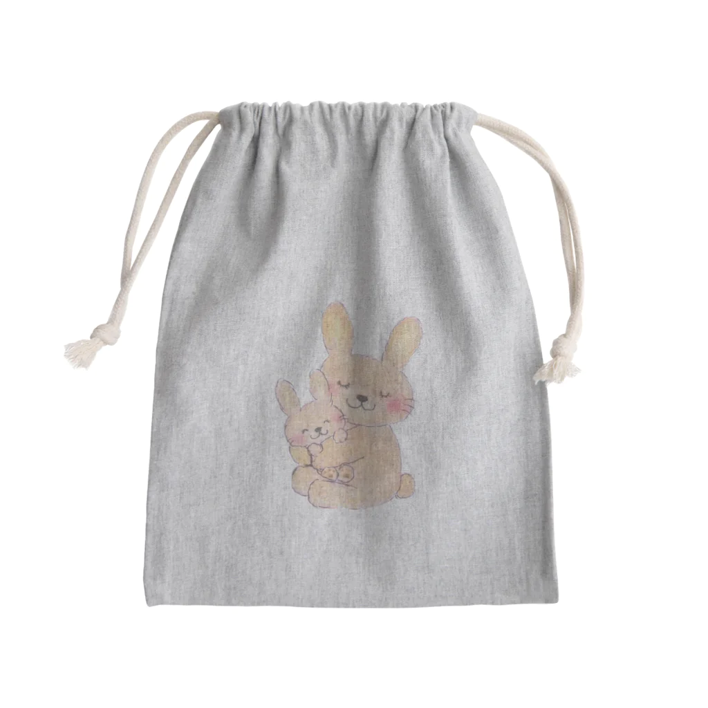 akiのそばにいてくれるうさぎ Mini Drawstring Bag