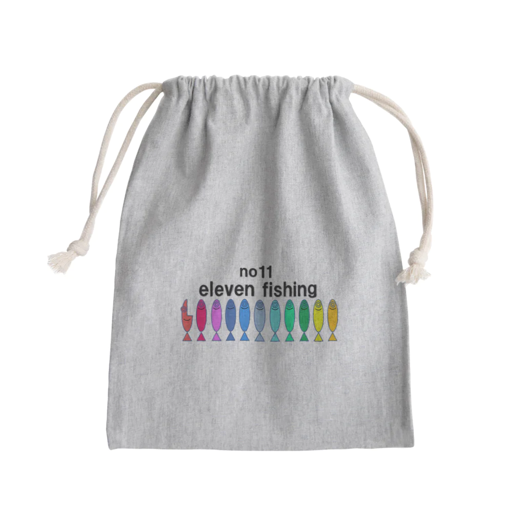 elevenshopのelevenfishing（フルカラーロゴ） Mini Drawstring Bag