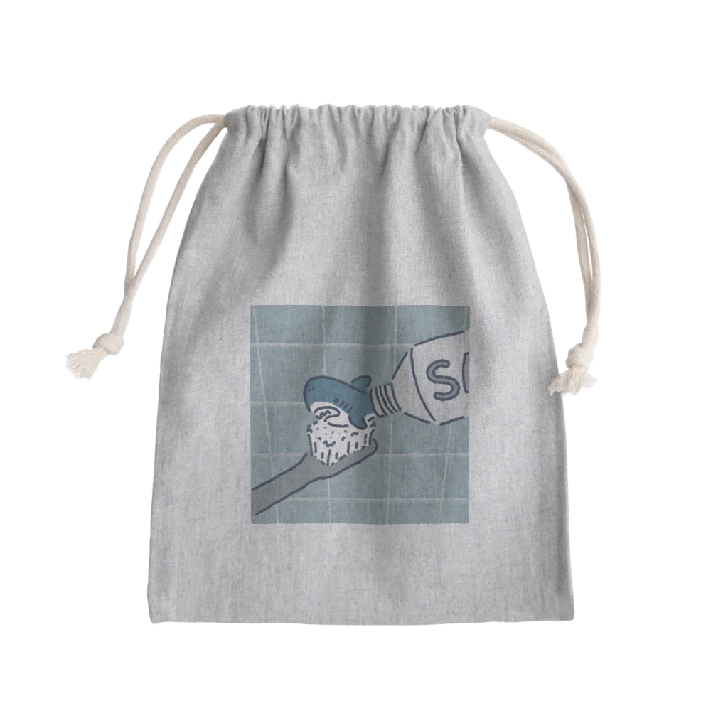 サメ わりとおもいのサメで歯みがき Mini Drawstring Bag