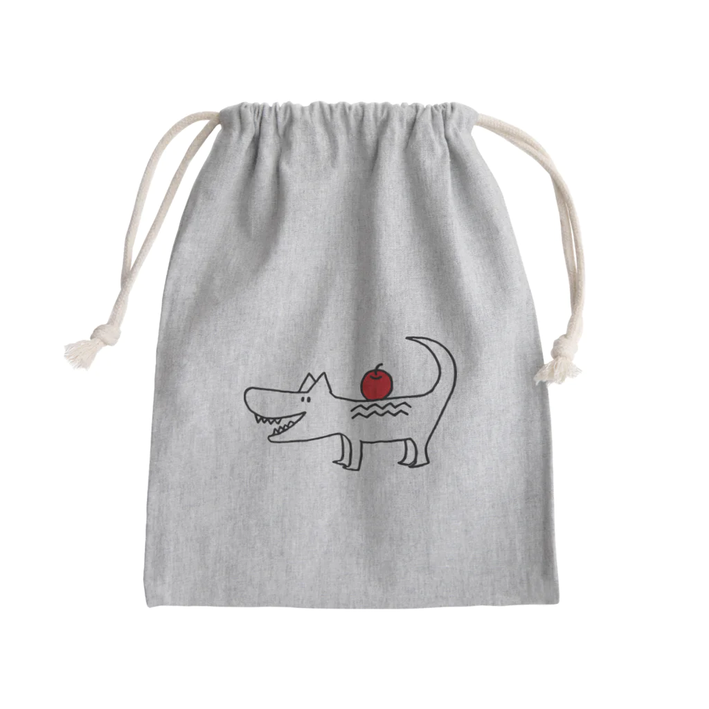 sikiのわにいぬとりんご Mini Drawstring Bag