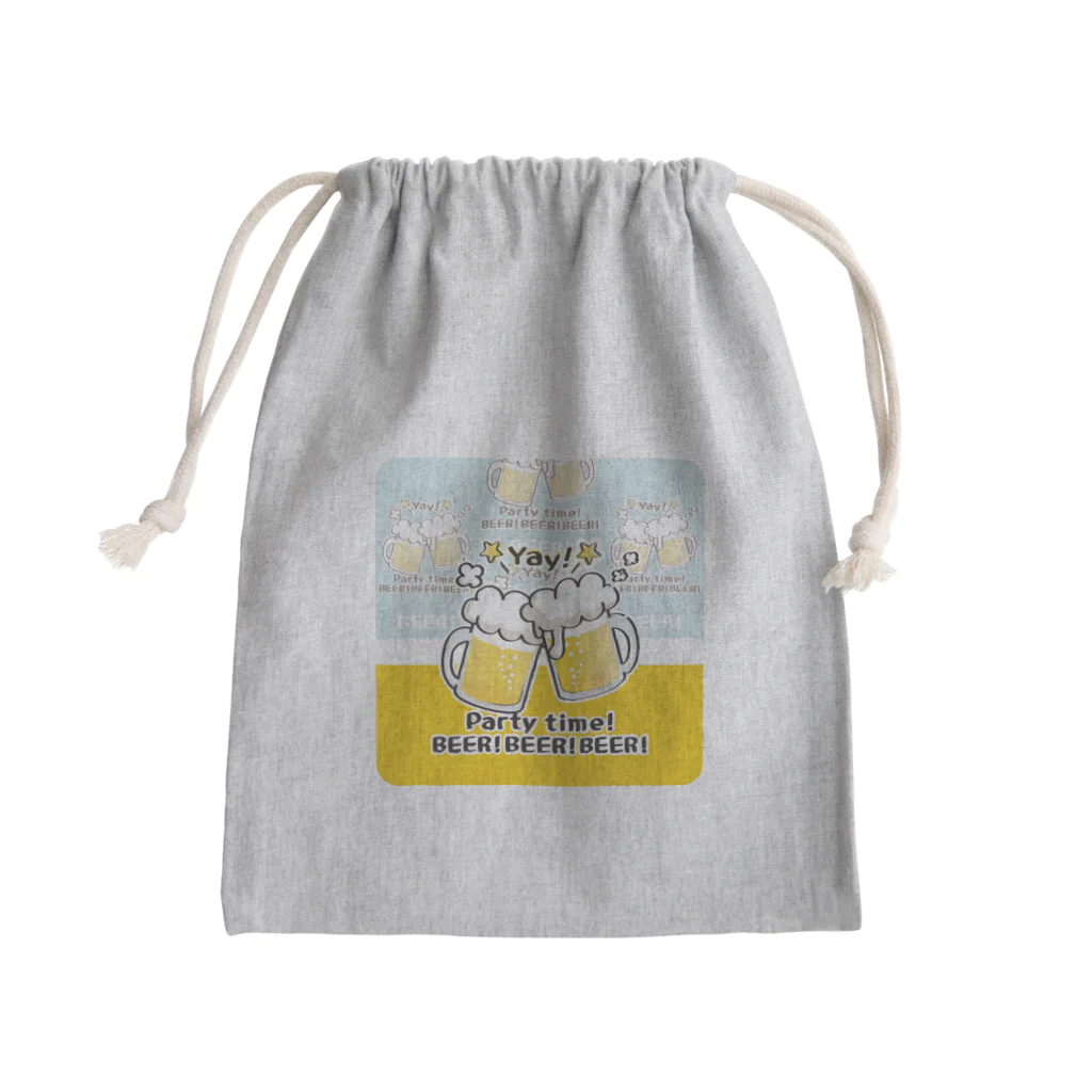 イラスト MONYAAT のBEER!BEER!BEER!*C Mini Drawstring Bag