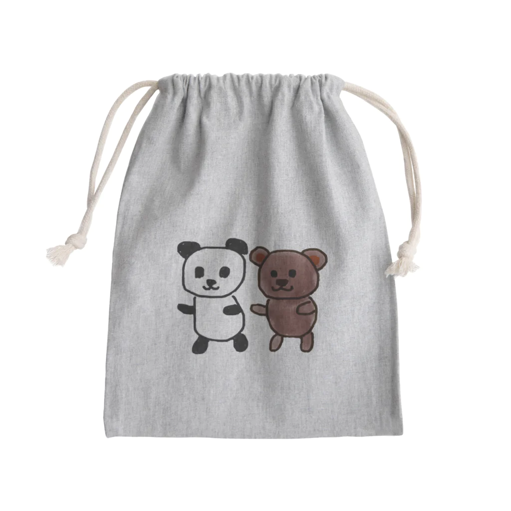 🧸🐼あやちゃん🐼🧸のぱんださんとくまさん Mini Drawstring Bag