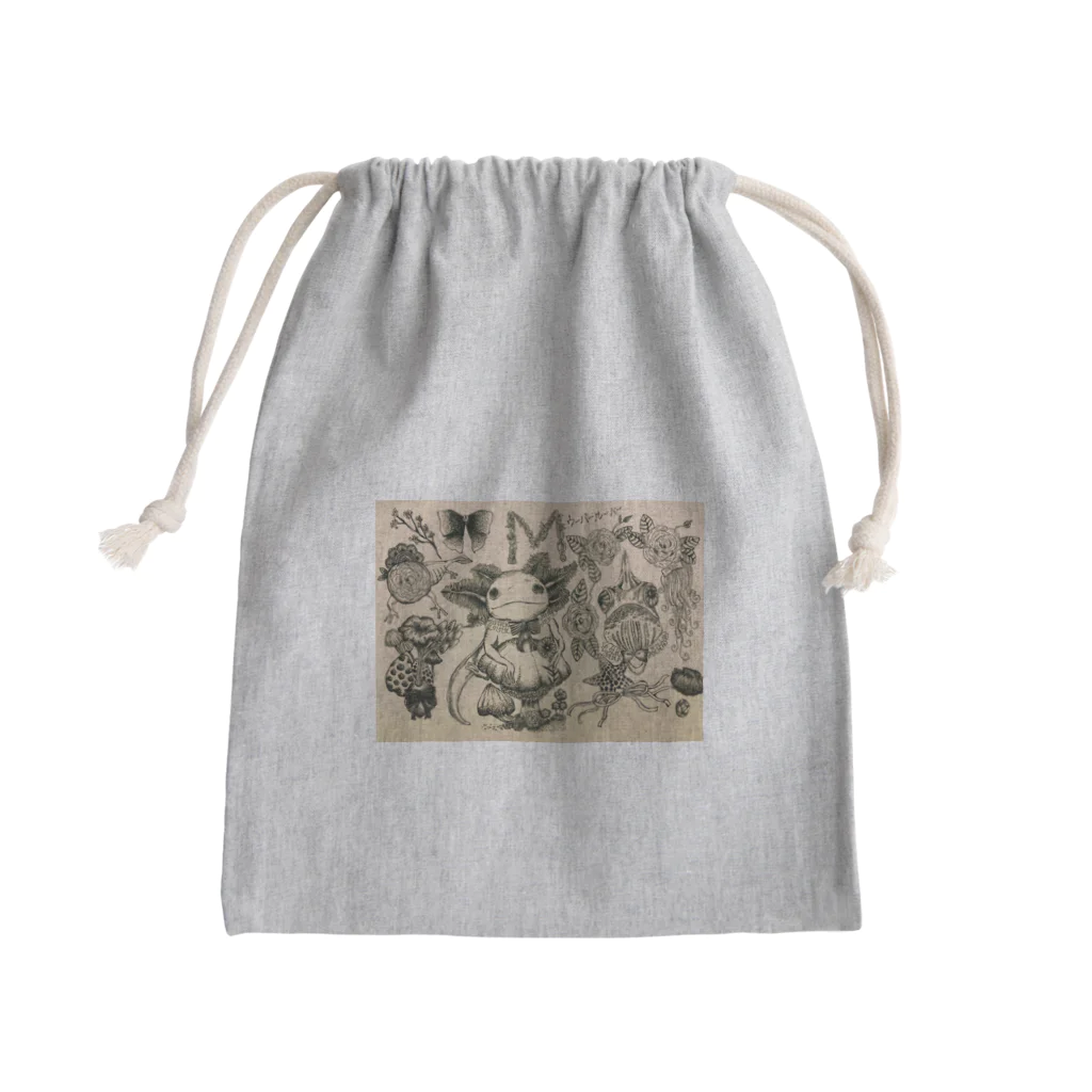 Miii6028のウーパールーパー Mini Drawstring Bag