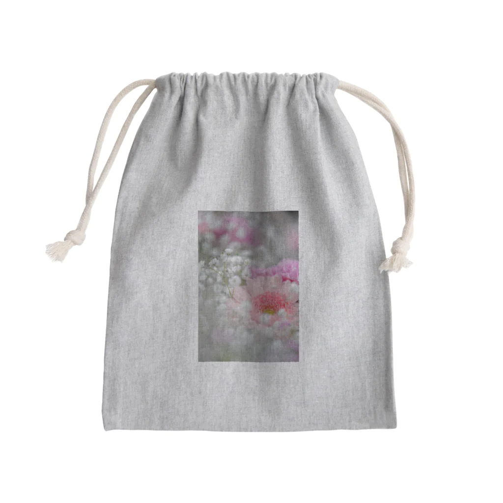 moekaのガーベラとかすみ草 Mini Drawstring Bag