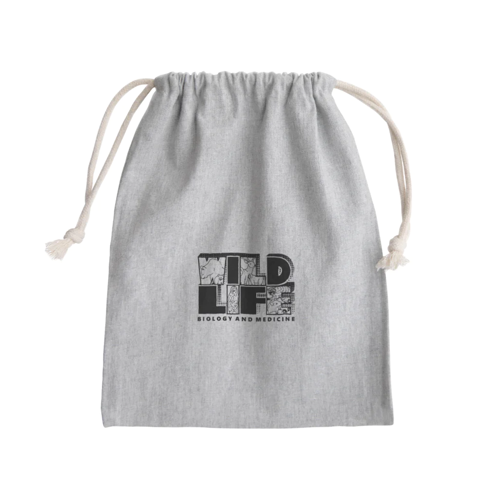 Lab of Wildlife Biology and Medicine OfficialのWILDLIFE - Light color Mini Drawstring Bag