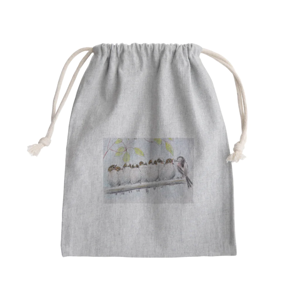 リラのエナガダンゴ Mini Drawstring Bag