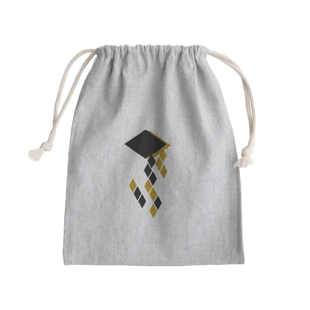 路地裏のひしがたの雨 Mini Drawstring Bag