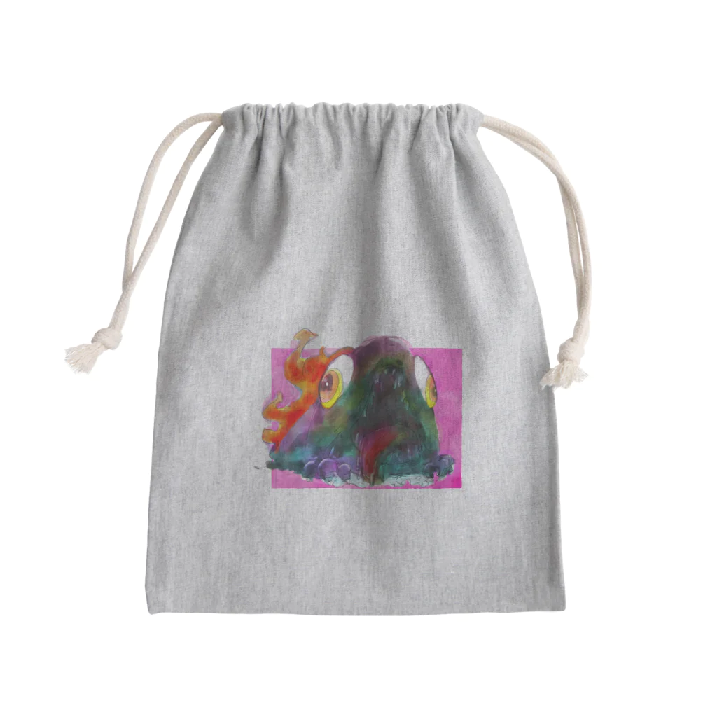 LIFE_is_a_JOKEの焼き魚ちゃん Mini Drawstring Bag