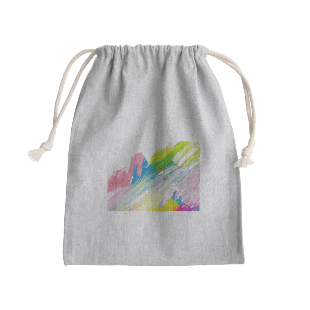 chiakiuedaの線がおりなすグラデーション Mini Drawstring Bag