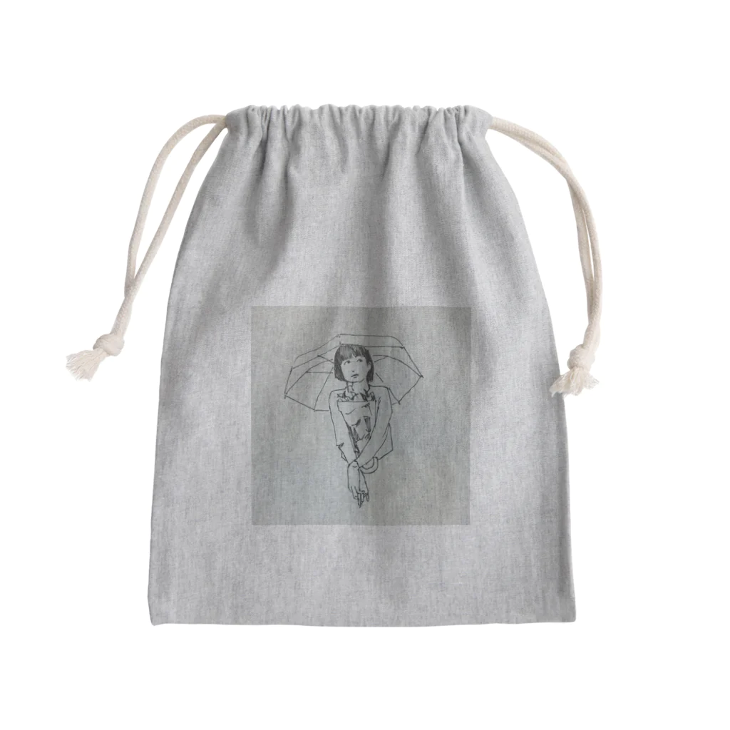 マキロン9shopの雨の日 Mini Drawstring Bag