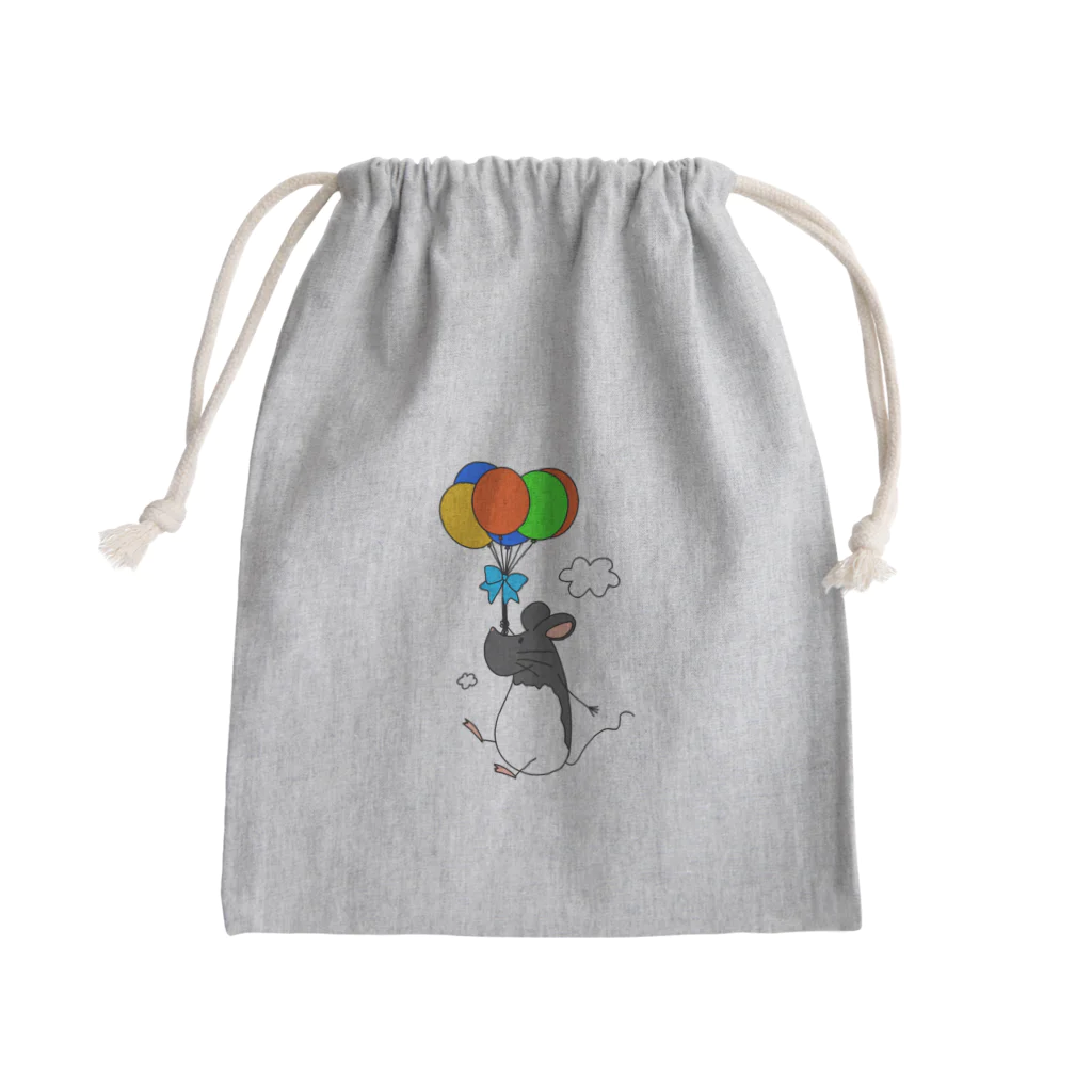 くろねずみのファンシーラット三兄弟(ぱんだ) Mini Drawstring Bag