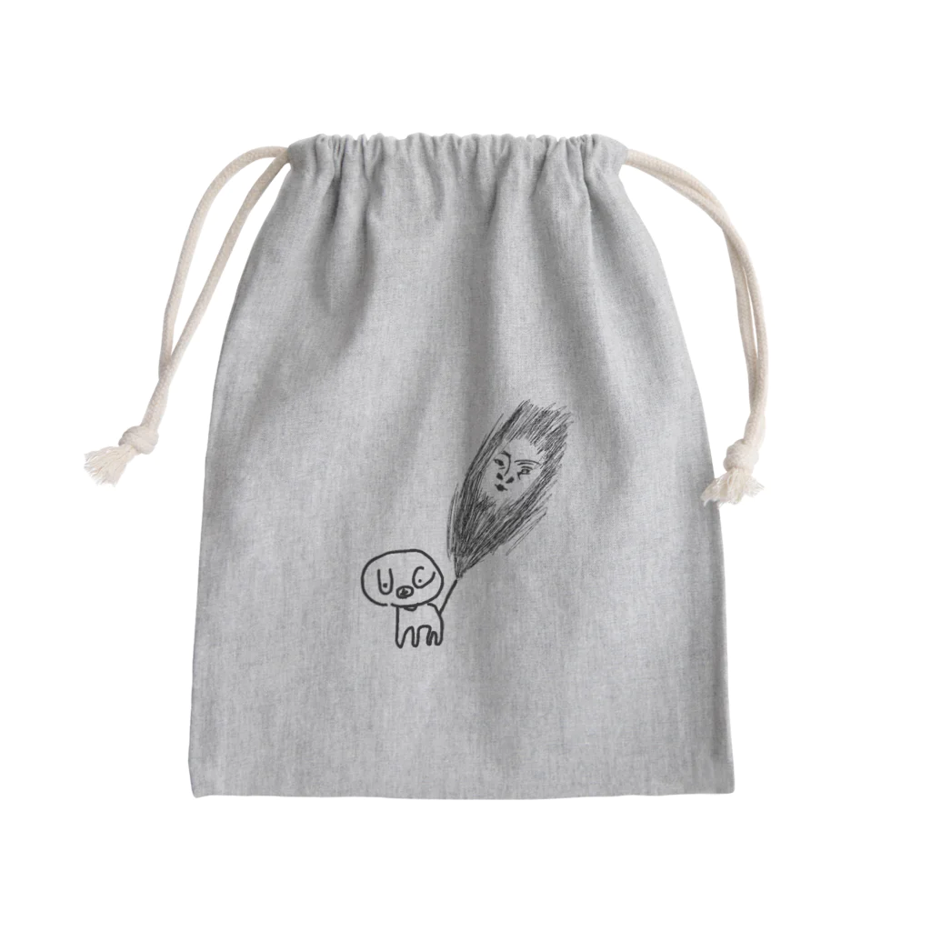 白水とっぽの感情を殺して描いた犬くん Mini Drawstring Bag