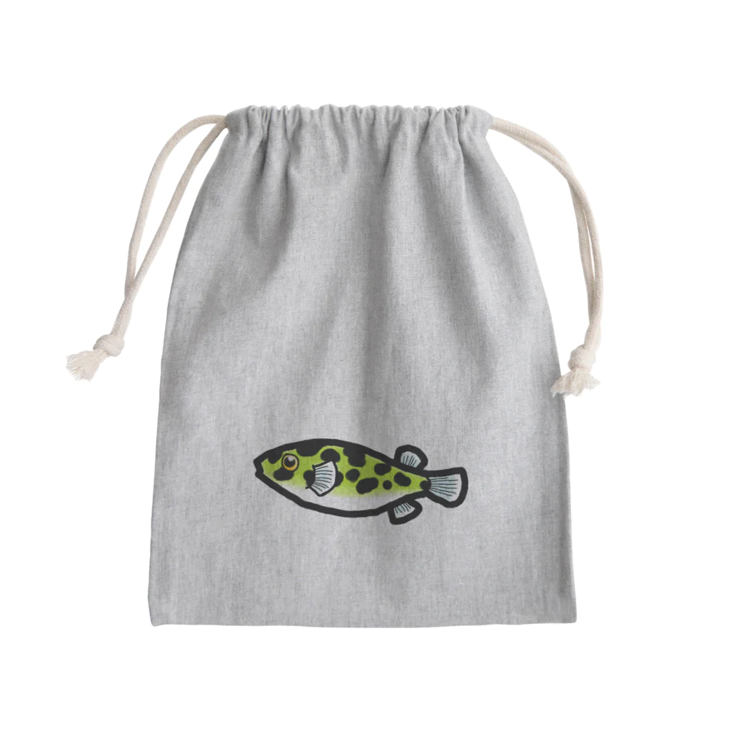 渓鯉庵のみどりふぐ Mini Drawstring Bag