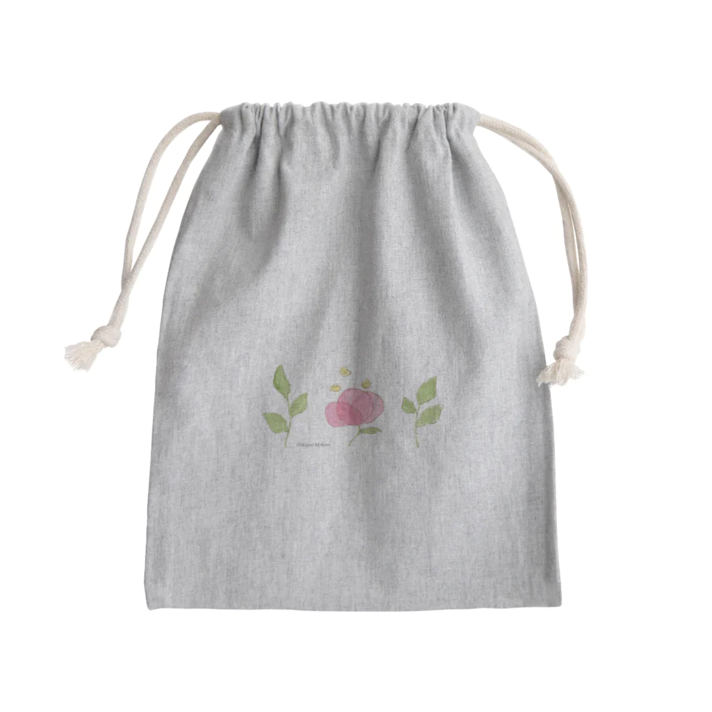 ワタリマコトのはっぱとおはな Mini Drawstring Bag