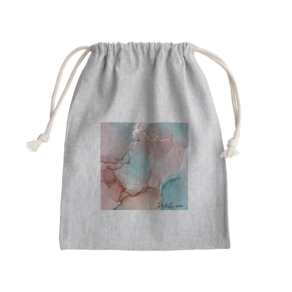 アルコールインクアート coobossのシンプルに飾ろう ka.kite.ano Mini Drawstring Bag